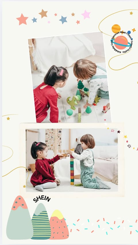 Instagram post by an influencer for SHEIN. Caption reads: 👧🏻 SHEIN Kids & Baby Colour Spectrum [...].