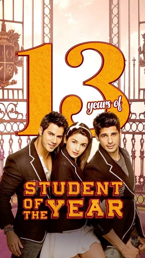 Instagram post by @karanjohar for Dharma Productions. Caption reads: 13 years later, everyone is still in ‘ishq wala....