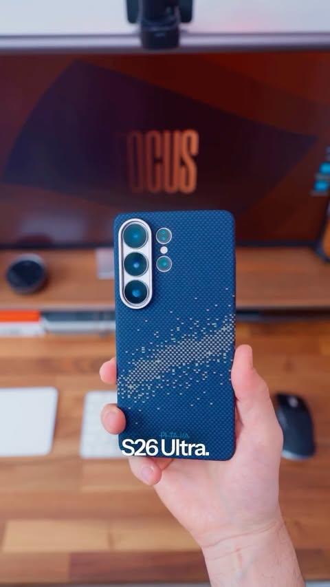 Instagram post by @joinfaizanj for PITAKA. Caption reads: [...] Galaxy S26 Ultra? Get this from....