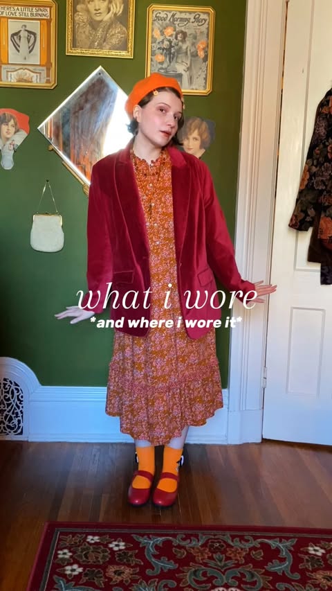 Instagram post by @amberortolano for Son de Flor. Caption reads: what I wore and where I wore it! 🖤 I feel like my....