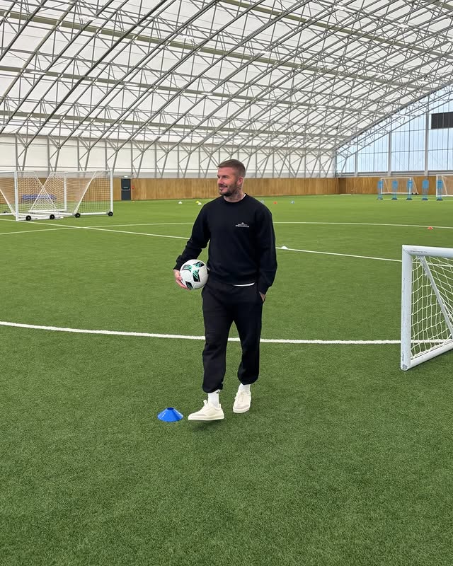 Instagram post by @davidbeckham for Bank of America. Caption reads: [...] generation achieve their goals with....