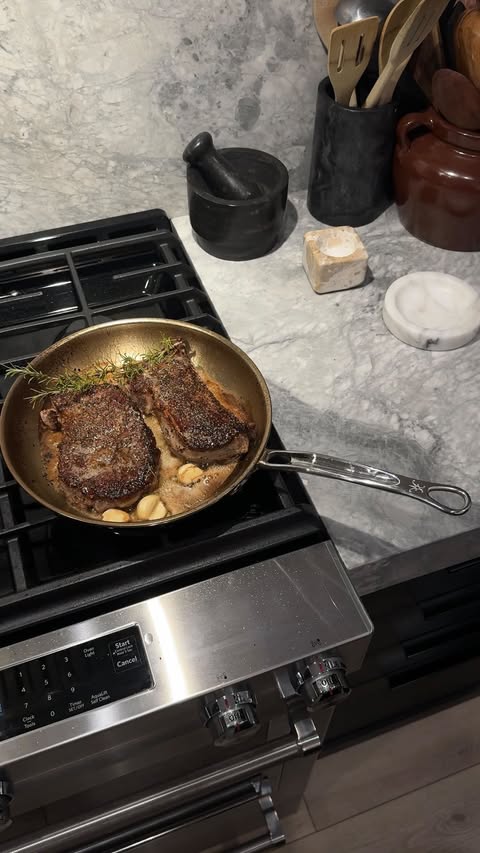 Instagram post by @hauste for Hestan Culinary. Caption reads: [...] sign to upgrade your cookware to....