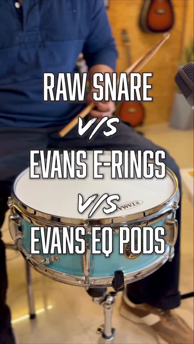 Instagram post by @akkieclifton for EVANS Drumheads. Caption reads: [...] PODS 🎯 🎥: @akkieclifton 🎧 Gear:....