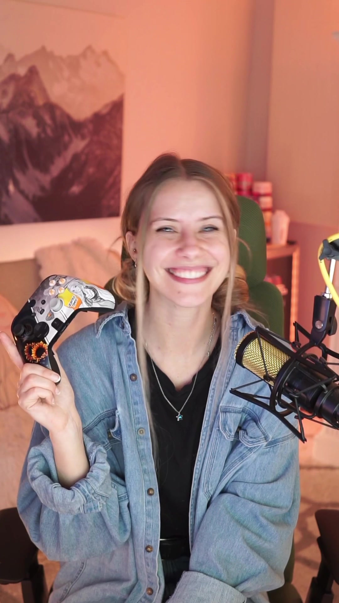TikTok post by @noisybutters for SCUF. Caption reads: THE BUTTERS SCUF CONTROLLER IS NOW AVAILABLE 🧡 i....