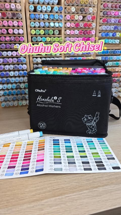 Instagram post by @cozycolourmom for Ohuhu Art Supplies. Caption reads: Anzeige A huge thank you to @ohuhuart for sending....