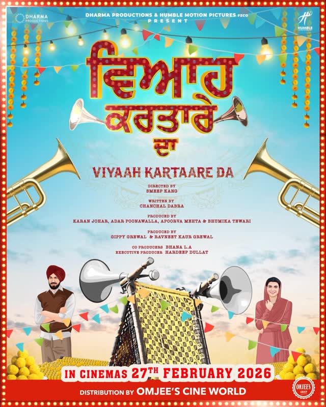 Instagram post by @humblemotionpictures for Dharma Productions. Caption reads: Viyaah Kartaare Da🎷😍
Dharma Productions & Humble....