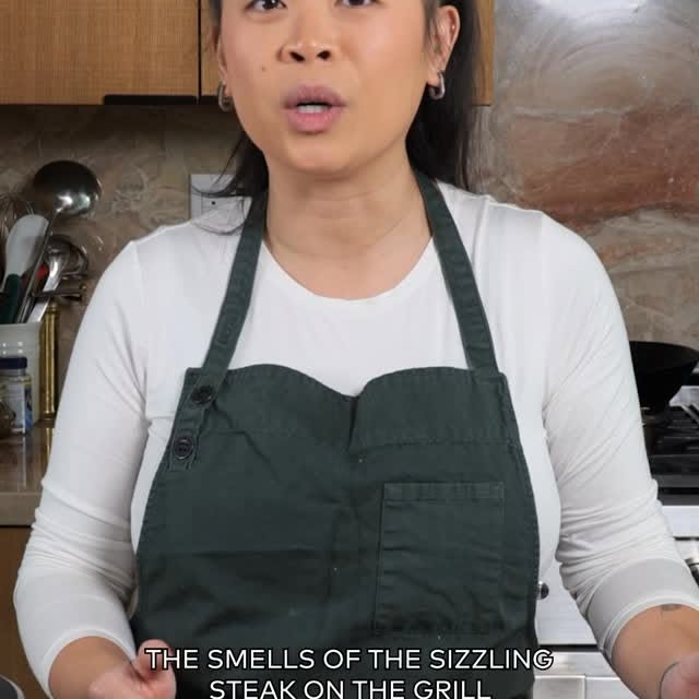 Instagram post by @meilin21 for Pure Michigan. Caption reads: Serving up a pan-roasted strip steak dish using....