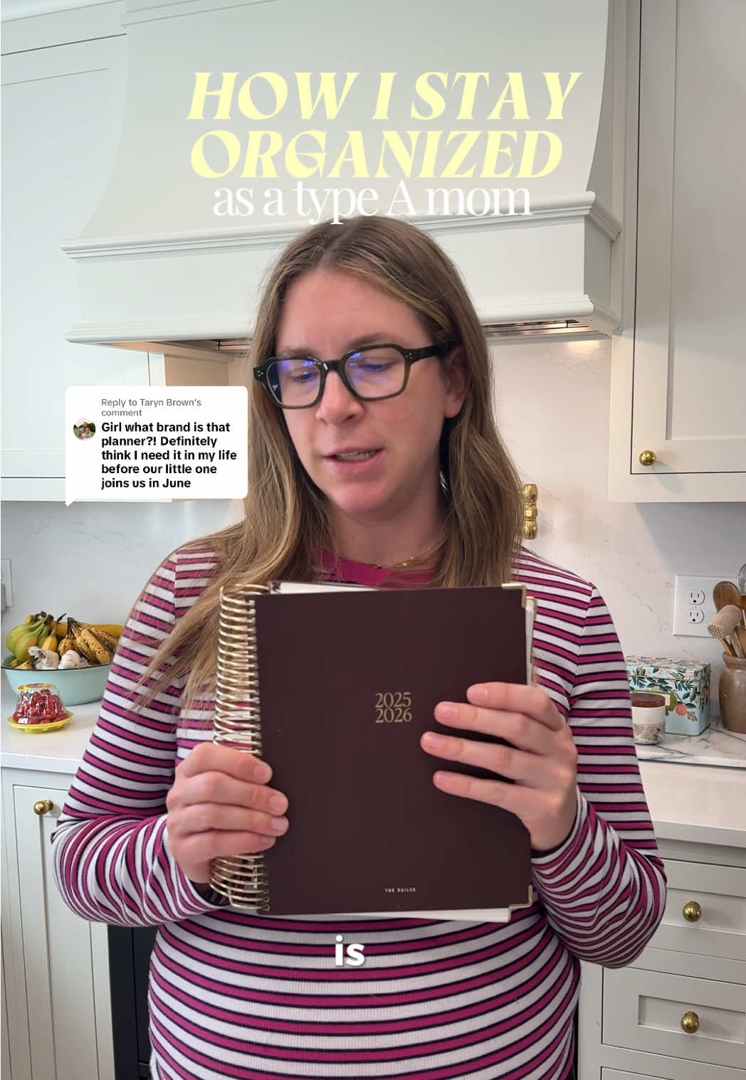 TikTok post by @meganklip for The Dailee. Caption reads: Replying to @Taryn Brown @The Dailee planner is my....
