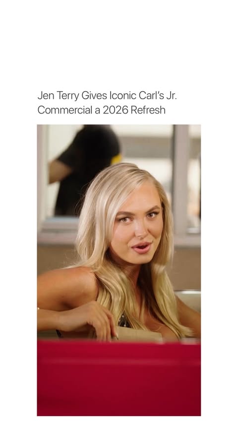 Instagram post by @relationships.usa for Carl's Jr.. Caption reads: [...] of burger energy 👏 Jen Terry’s latest....