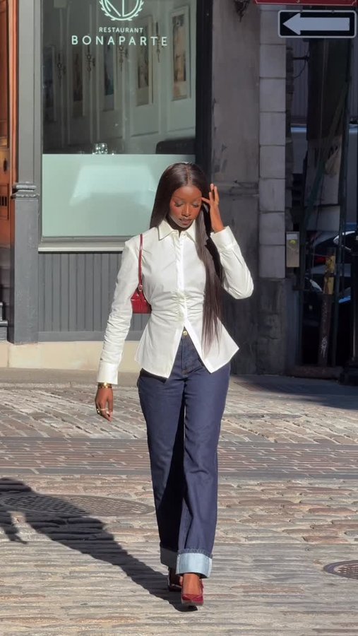 Instagram post by @maaguie_ for Meshki. Caption reads: Mourning the sunny days 💔
Full outfit from....