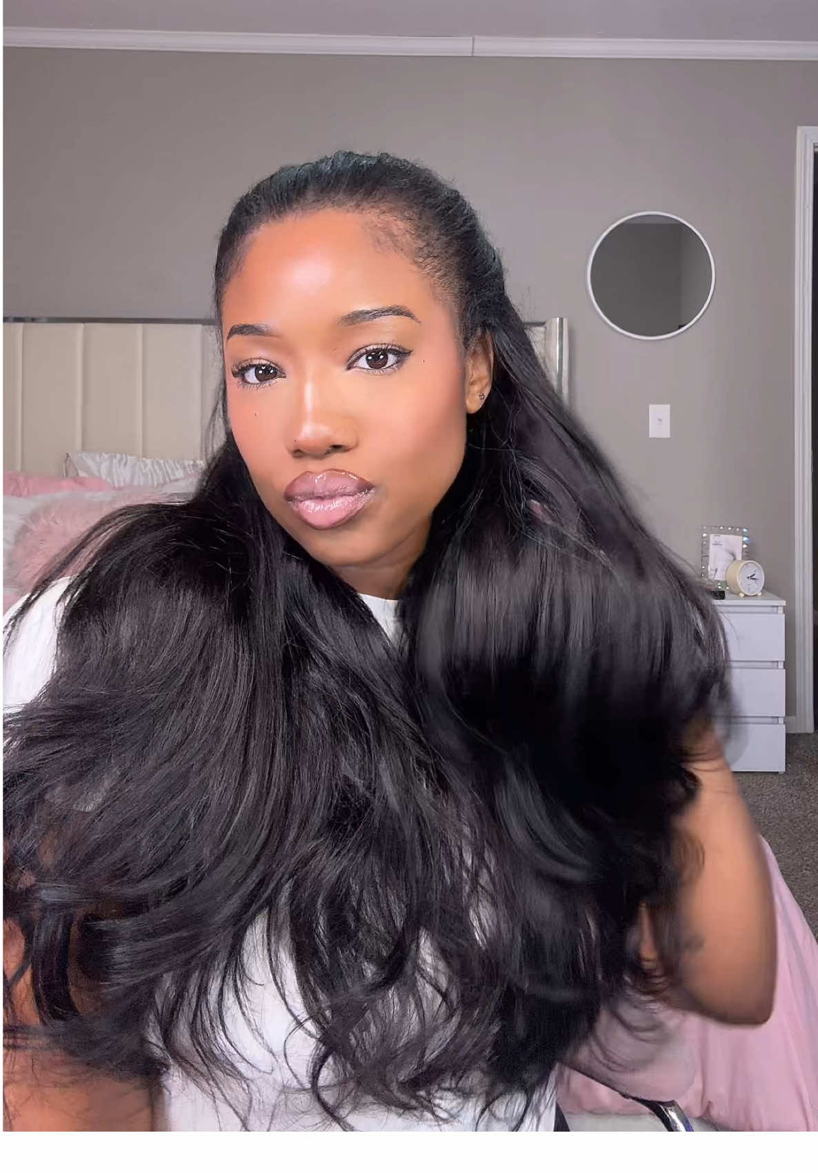 TikTok post by @yungchicago773 for Celie Hair. Caption reads: Yaki body wave wig from @celiehair click the....