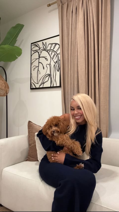 Instagram post by @itsdavianaa for Earth Rated. Caption reads: [...] poodle aka Chanel Since I discovered....