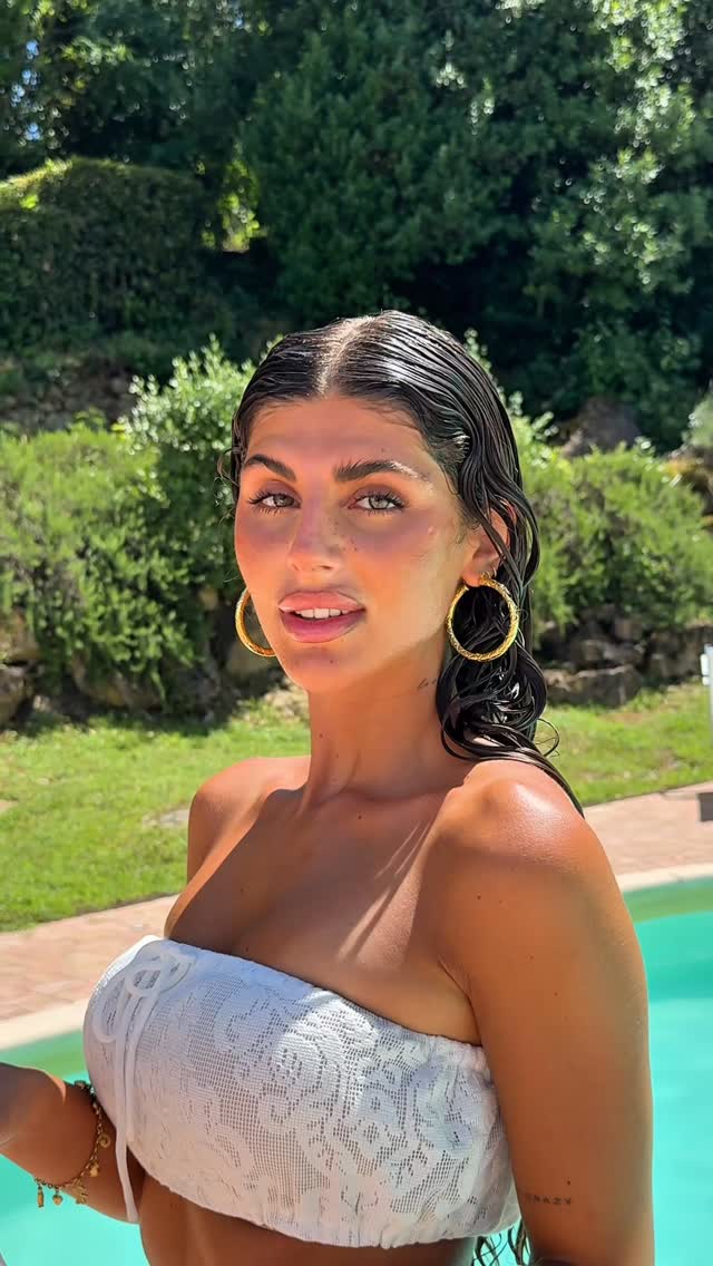 Instagram post by @ginevragiaccherini for Garnier. Caption reads: Italian Summer with @garnieritalia 🇮🇹🍋💋....