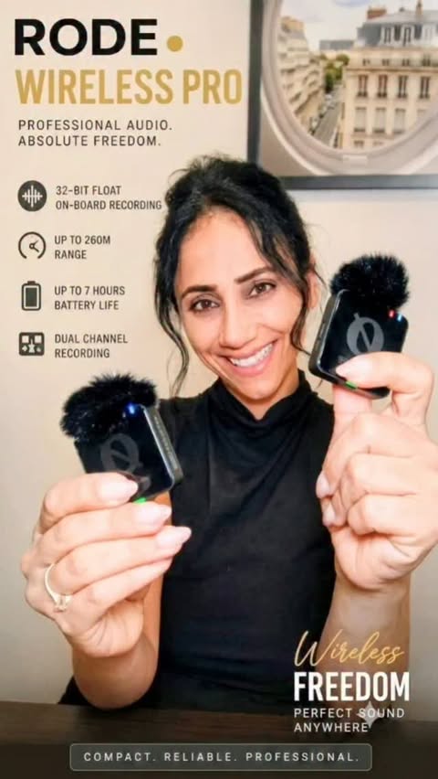 Instagram post by @iremeknc for RØDE. Caption reads: [...] your audio performance 🙌🏻 @rodemic #røde....