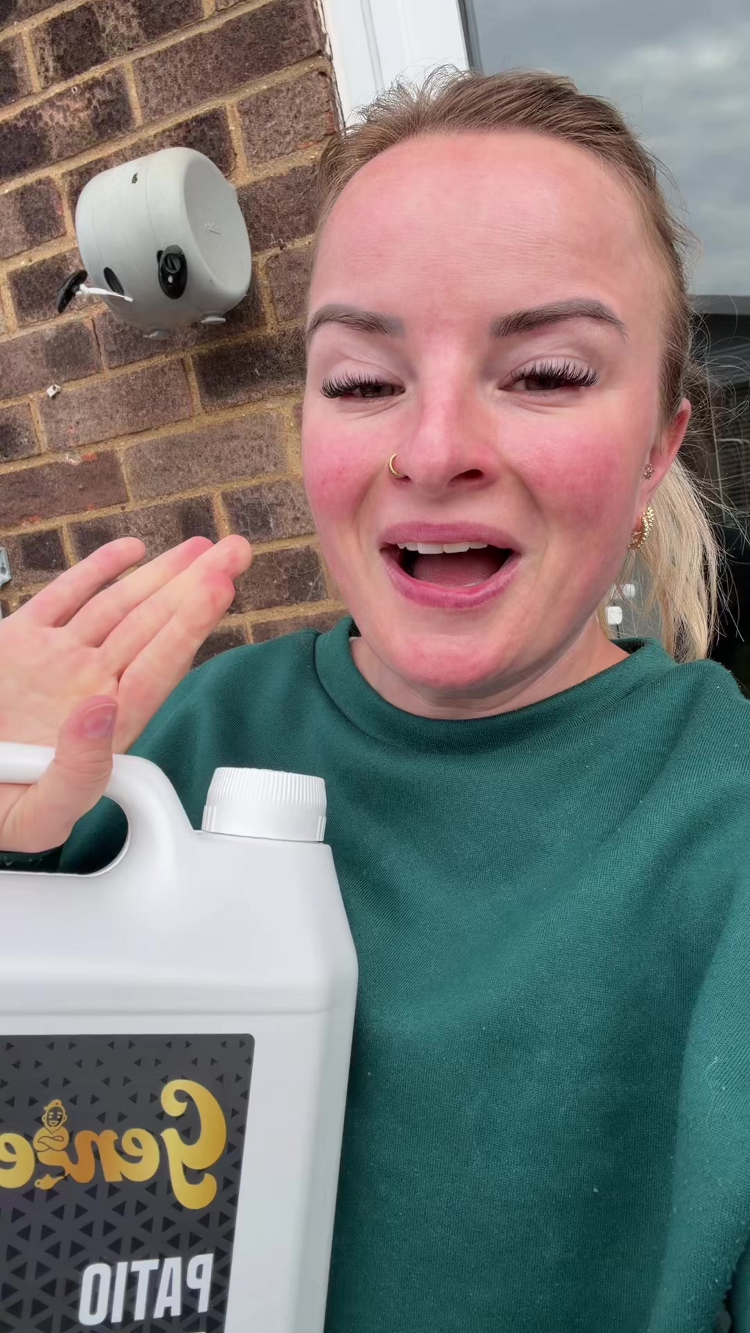 TikTok post by @jeninehepworth for Genie Clean. Caption reads: Putting @Genie Clean patio cleaner to the test!....