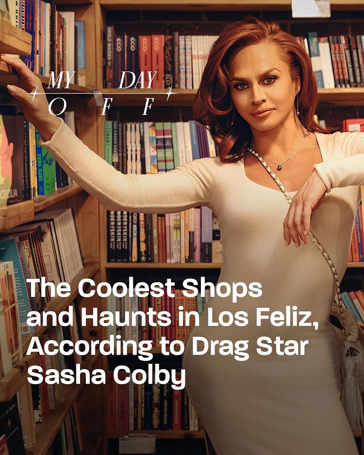 Instagram post by @sashacolby for Thrillist. Caption reads: Now that drag performer and activist @sashacolby....