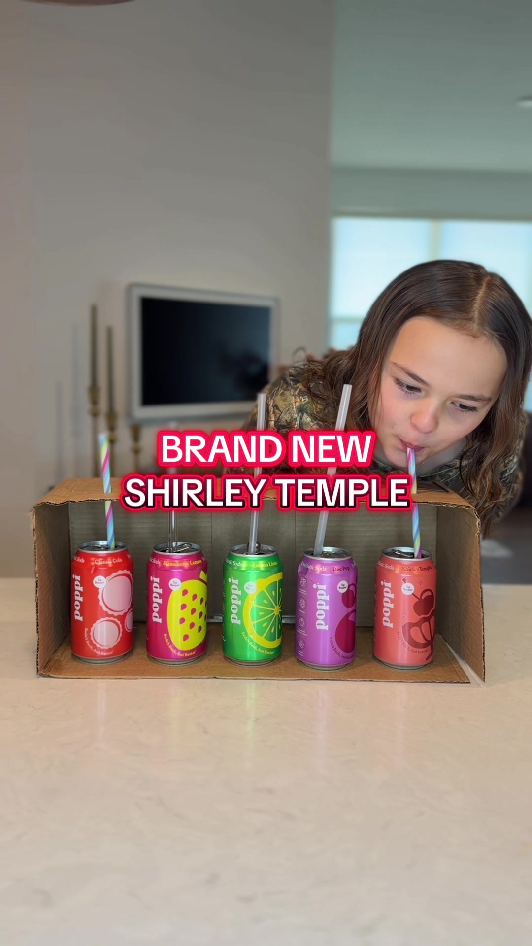 TikTok post by @garzacrew for Poppi. Caption reads: [...] we love, and soda’s back but better 🤩....