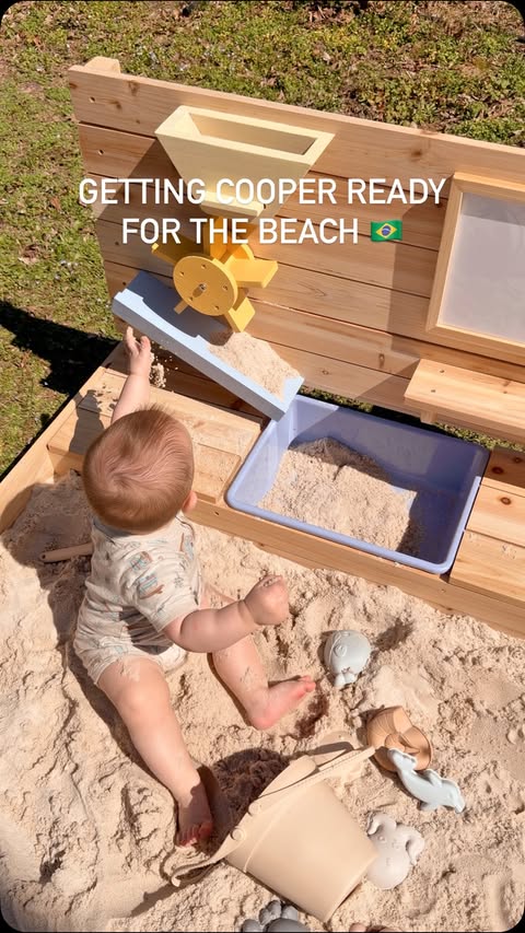 Instagram post by @life.with.thai for Coco Village. Caption reads: [...] this Wooden Sandpit with Cover from....