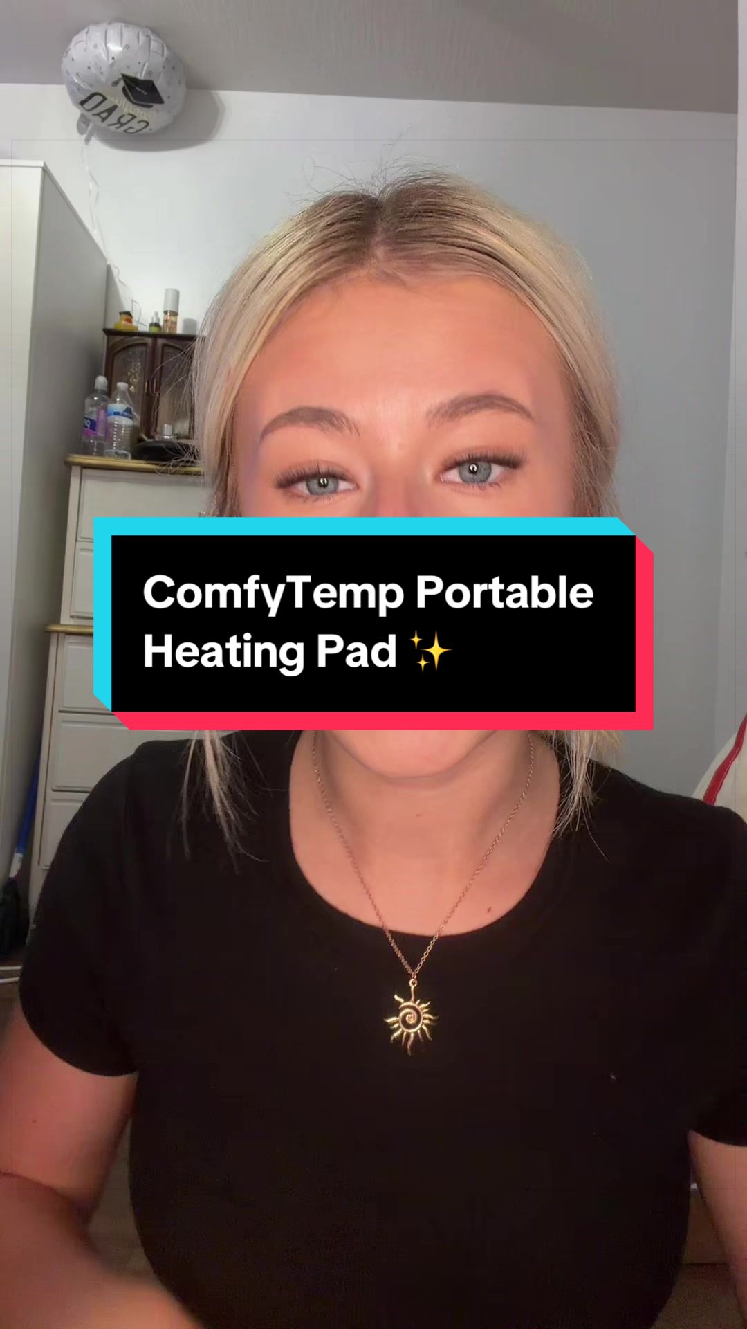 TikTok post by @addison.raines for Comfytemp. Caption reads: this heating pad from @Comfytemp_shop is....
