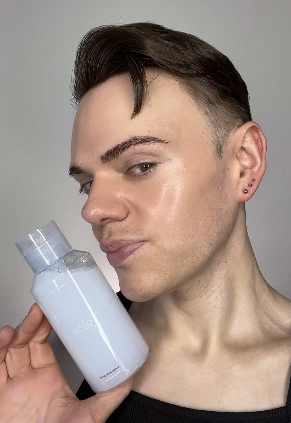 TikTok post by @joshwastjames for Glow Is Here. Caption reads: If you’re only applying your toner with a quick....