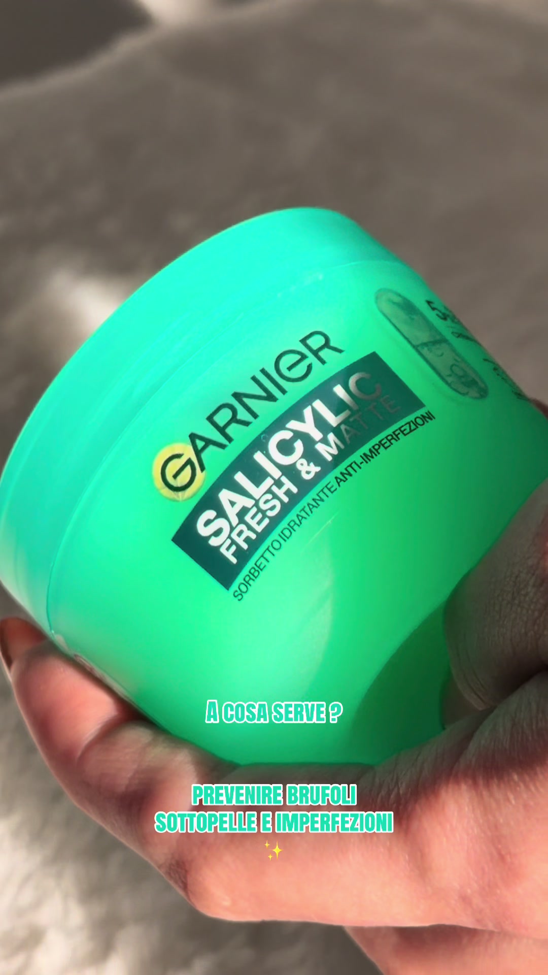 TikTok post by @dailyglowbyalessia for garnieritalia. Caption reads: @garnieritalia #skincare #fyp #garnier.
