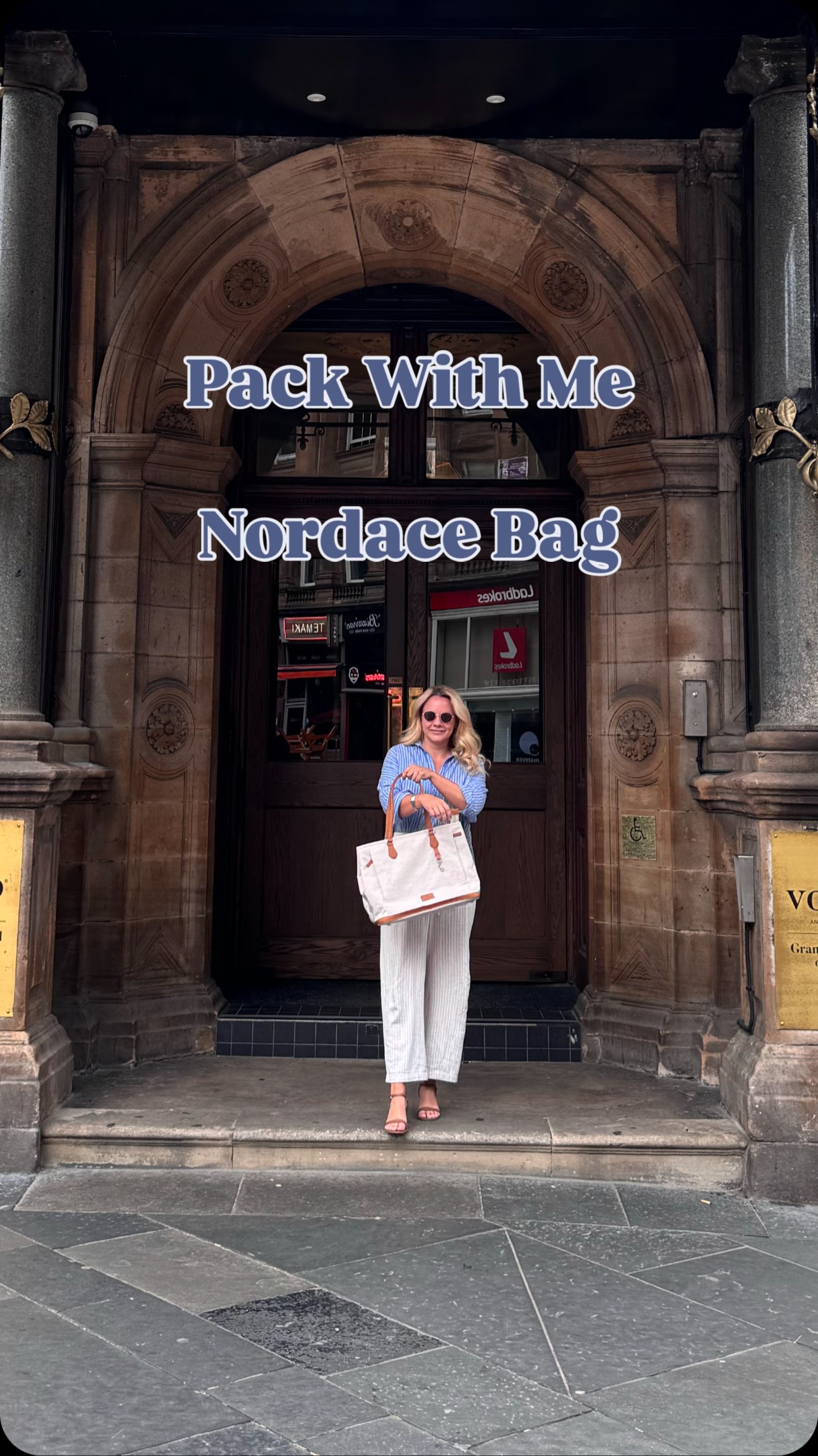 Instagram post by @emilyinscotland for Nordace. Caption reads: As someone who works full time and creates content....