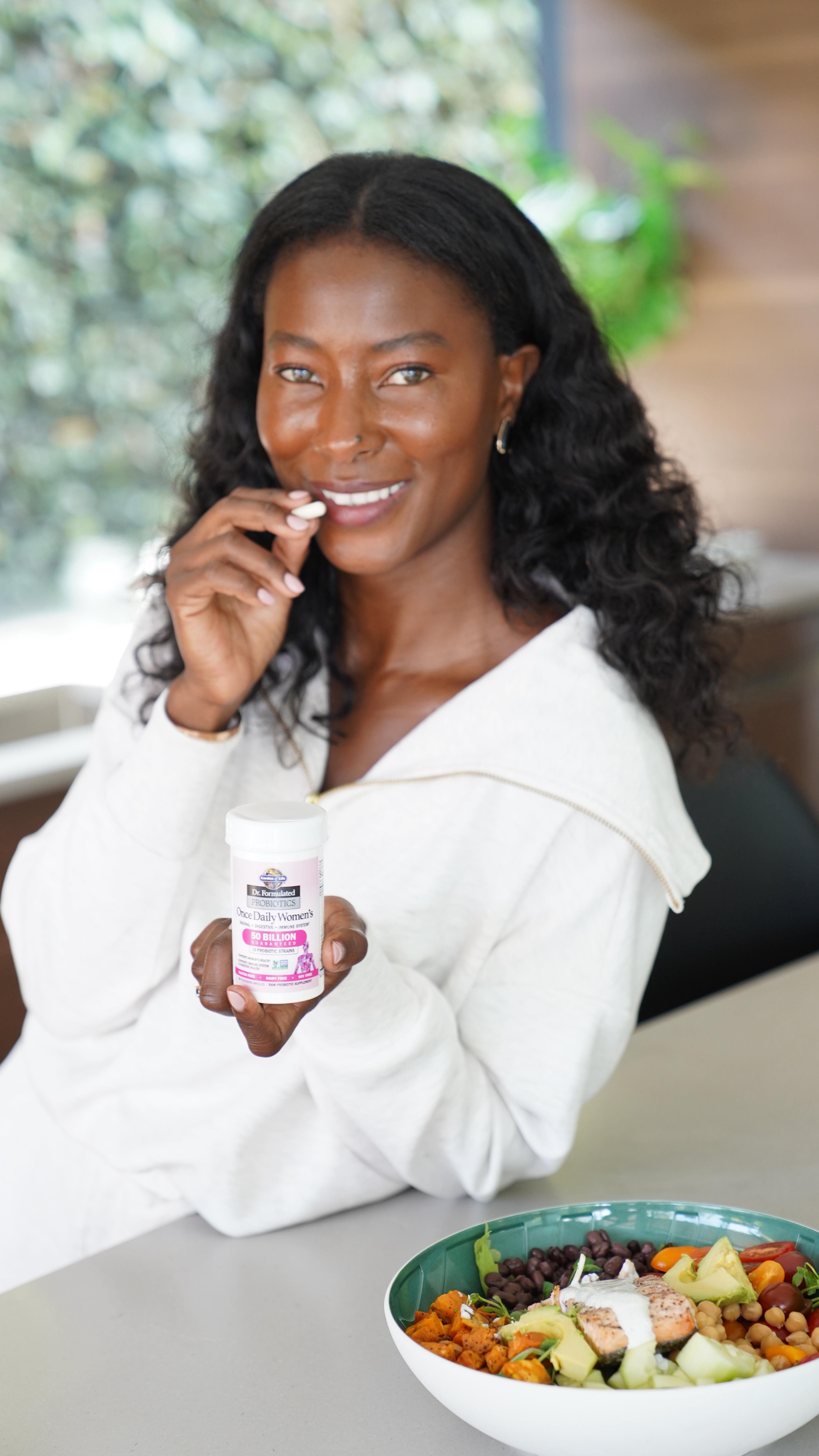 Instagram post by @deddehhoward for Garden of Life. Caption reads: #GOLPartner I’ve learned that gut health shows up....