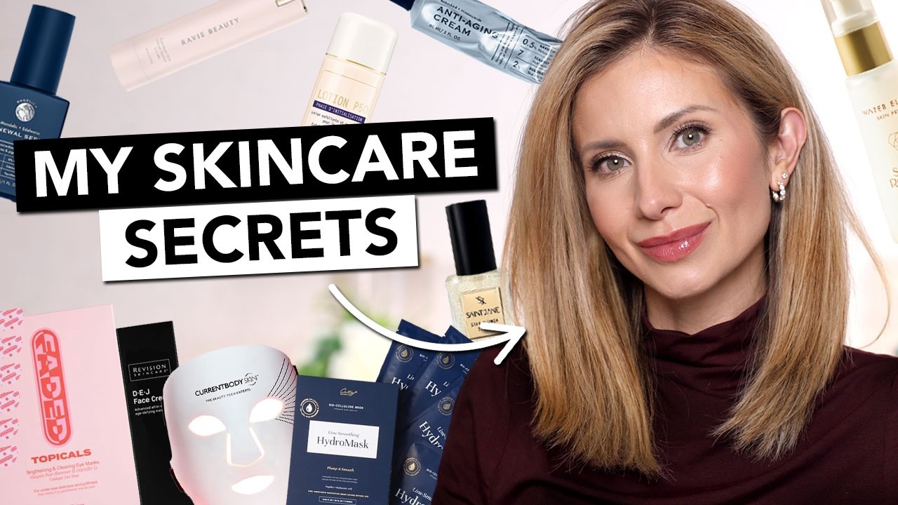 YouTube post by @lisajmakeup for BK Beauty. Caption reads: My Over 40 Skincare Routine | Honest Reviews:....
