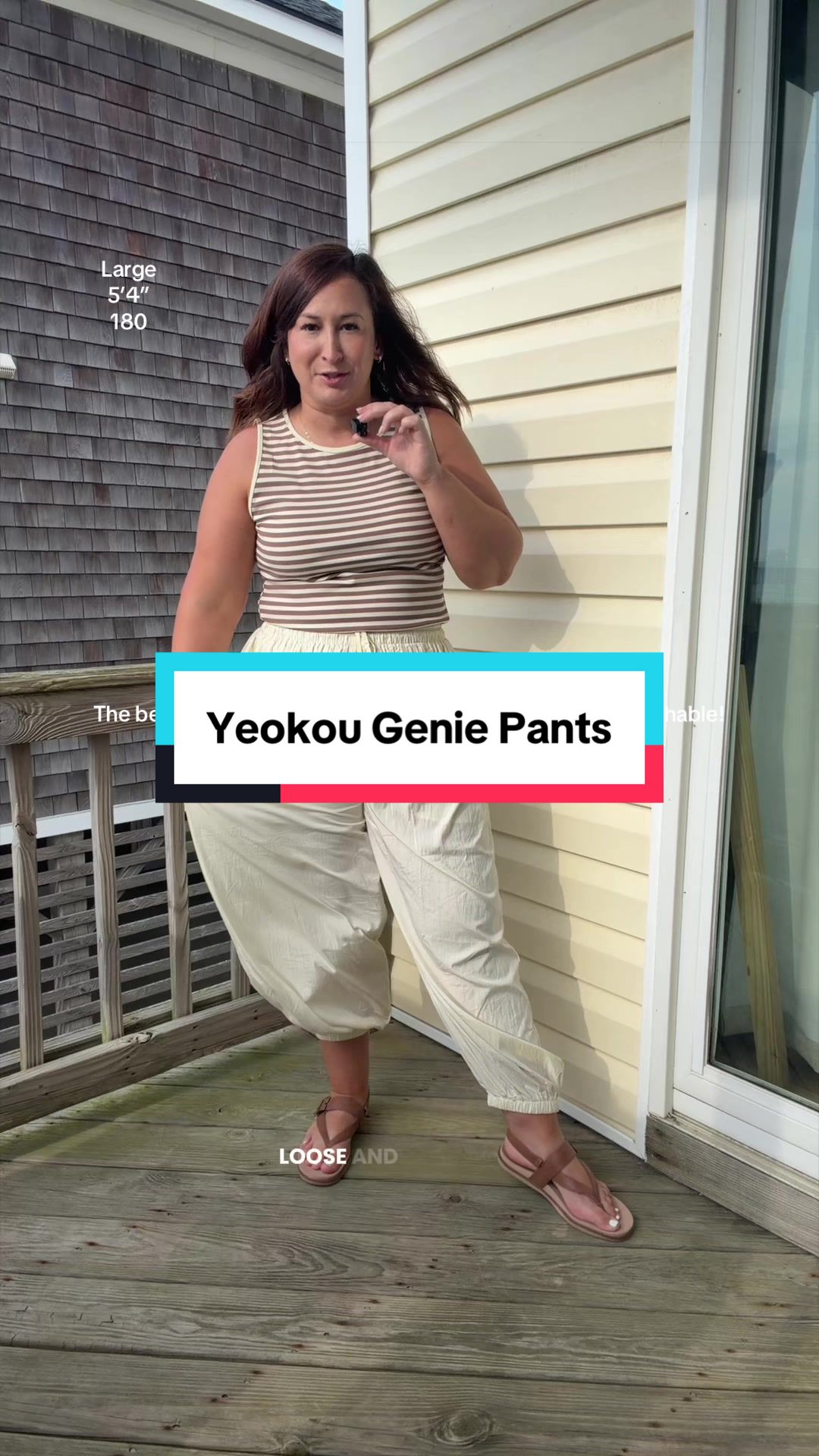 TikTok post by an influencer for Yeokou. Caption reads: [...] and light weight! 💛 @Yeokou #womensfashion....