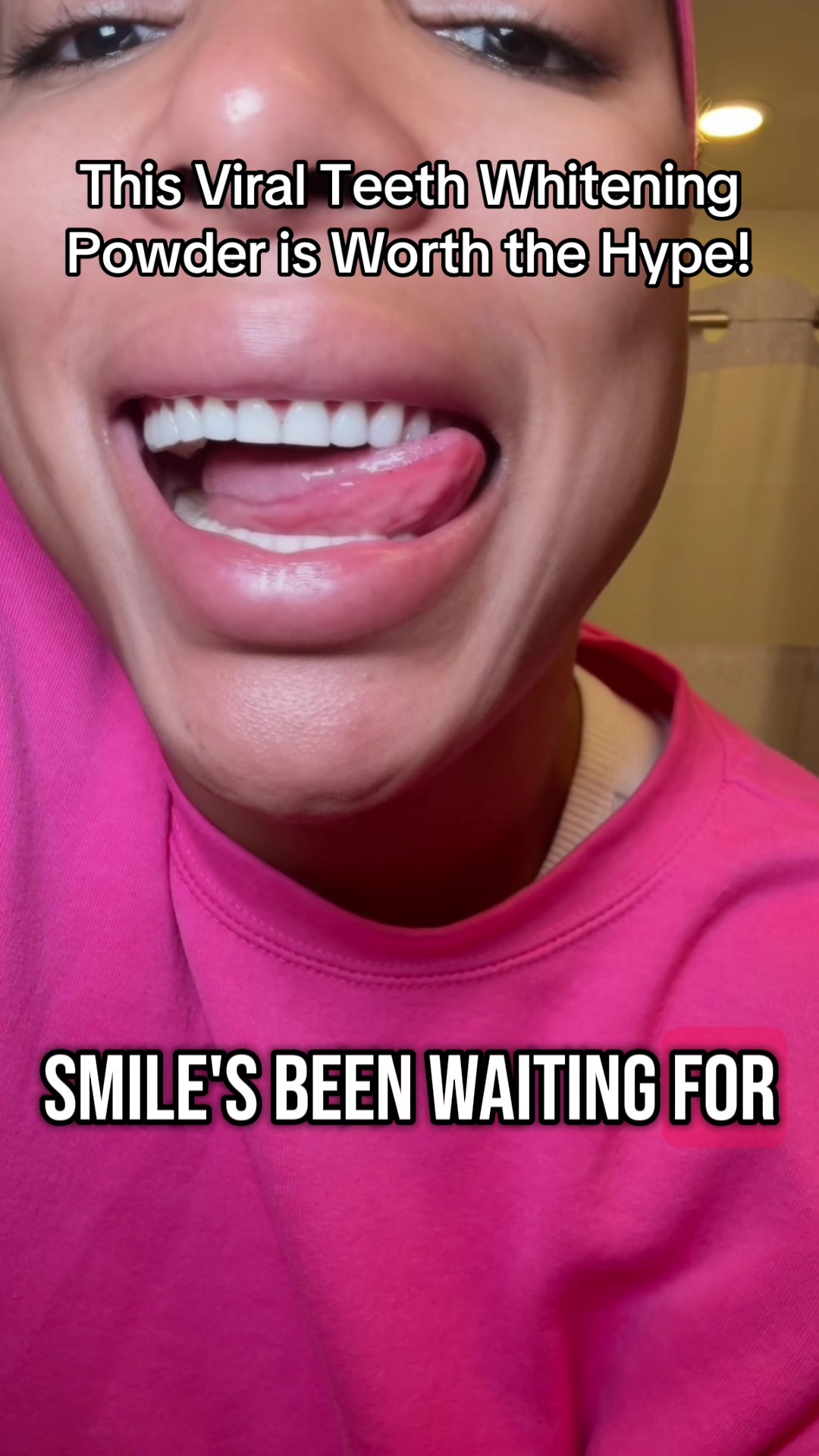 TikTok post by @henchavoigt for PurelyWHITE DELUXE. Caption reads: I stopped using whitening strips the moment I....