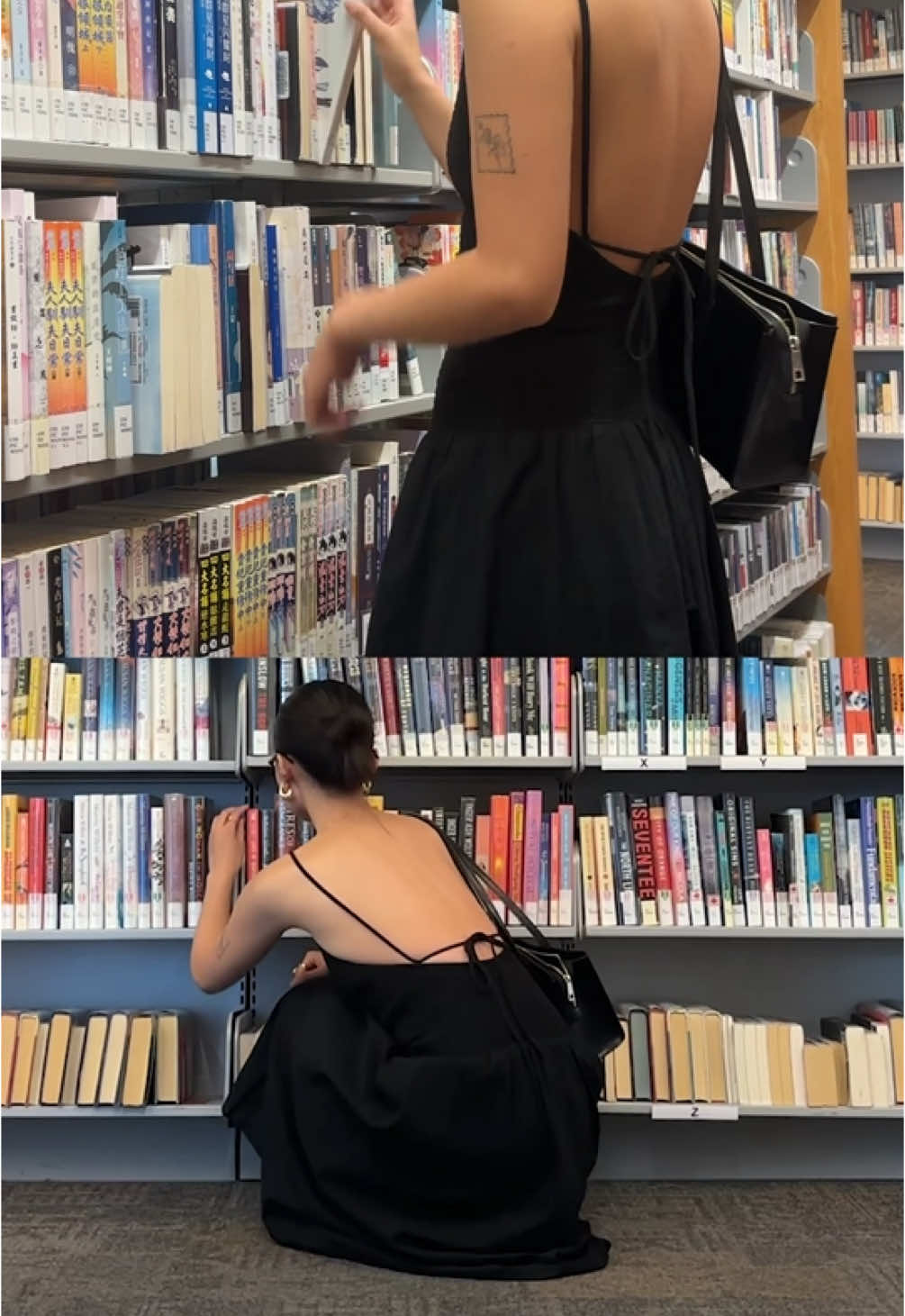 TikTok post by @alioops for Everlane. Caption reads: summer days are for frolicking around the city in....