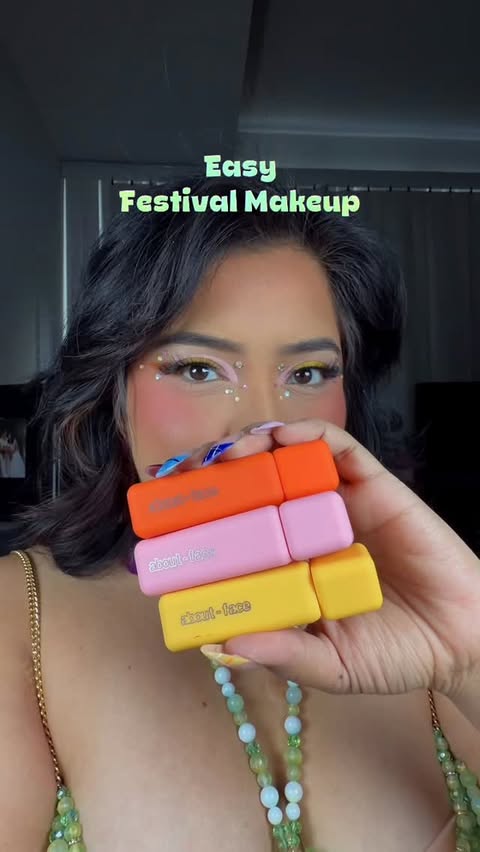 Instagram post by @stephanielizabeth08 for About-face Beauty. Caption reads: @aboutfacebeauty 's Matte Fluid Eye Paint's are....