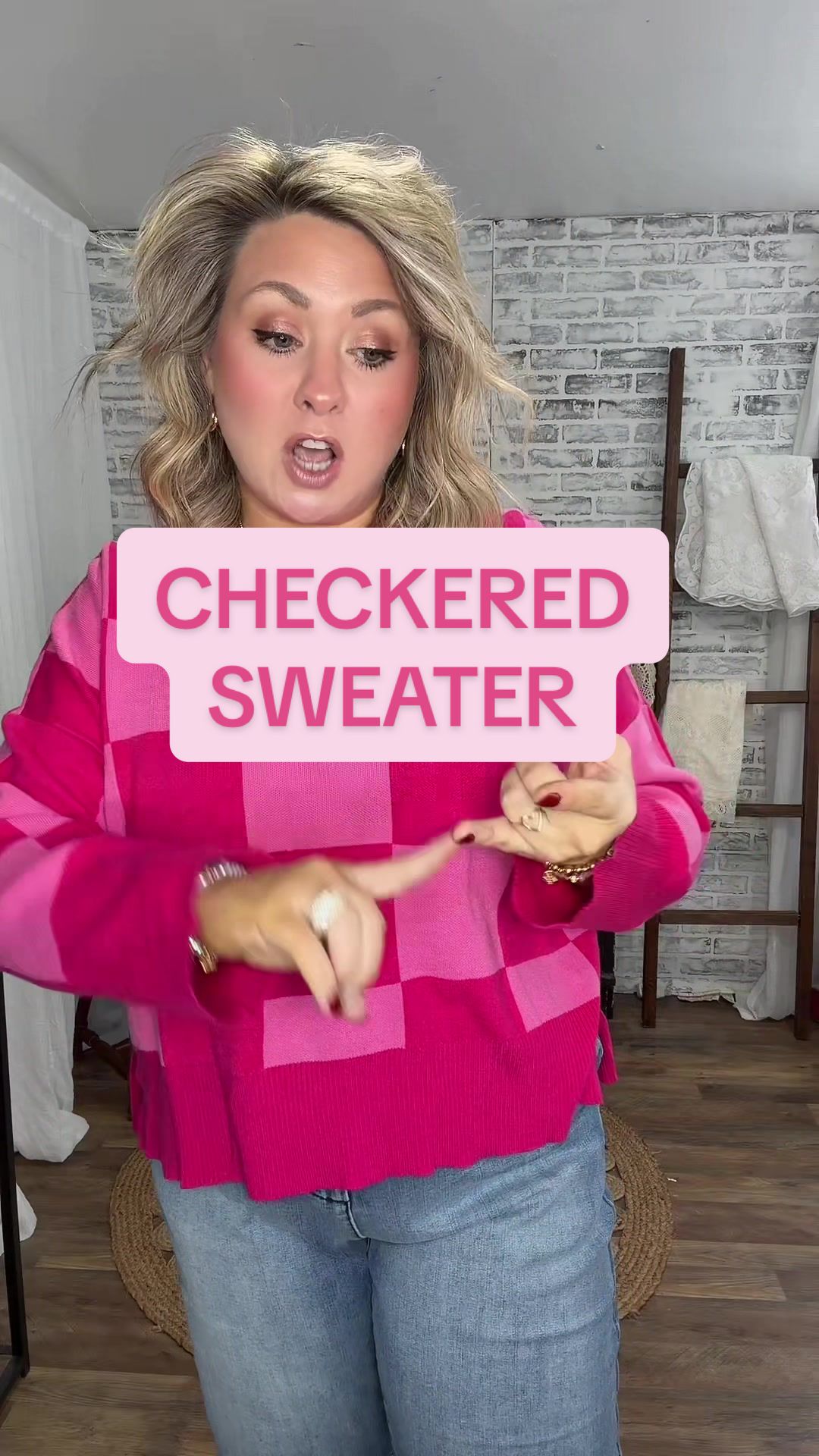 TikTok post by @courtleighbaldwin for Alexander Jane. Caption reads: Obsessed with this sweater @Alexander Jane .