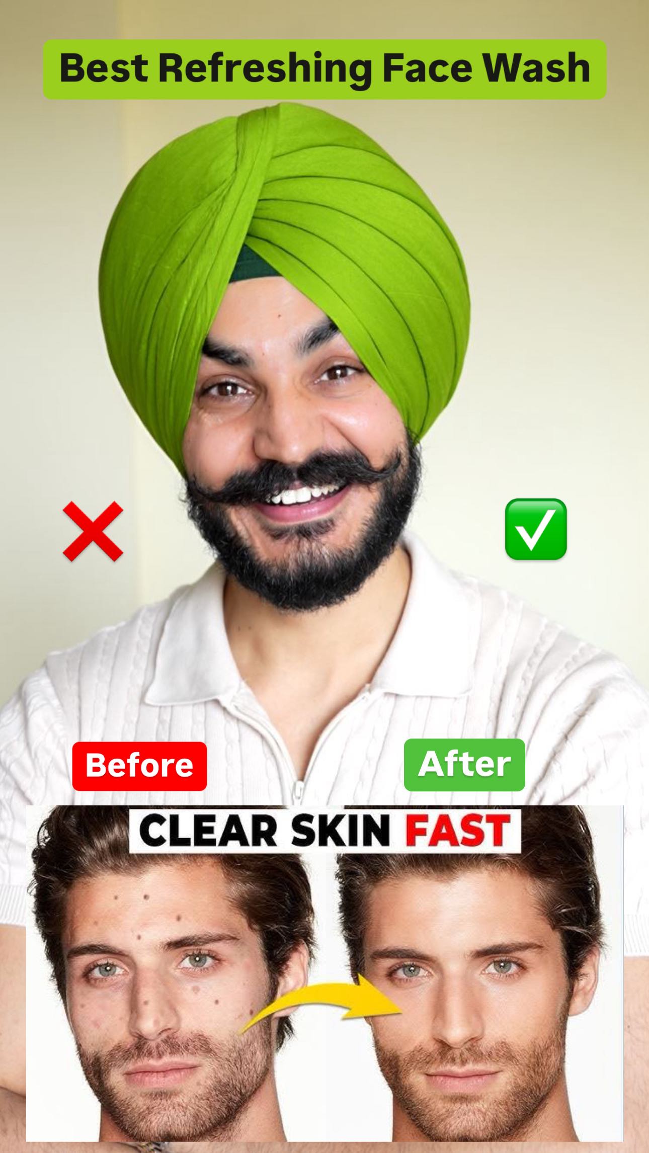 Instagram post by @santwinder_singh_waraich for Simple Skincare. Caption reads: No more harsh products. Just gentle, soap free and....