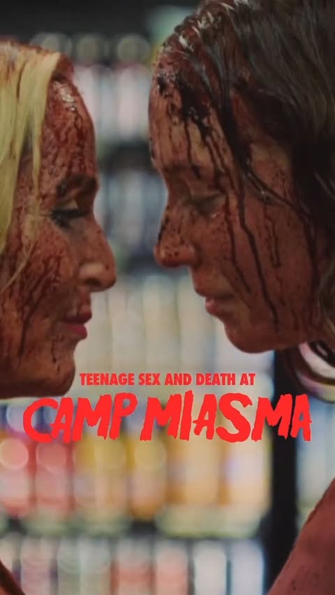 Instagram post by @cinemamonamourpage for MUBI. Caption reads: [...] AT CAMP MIASMA (almost) globally now on....