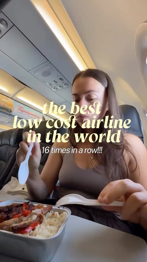 Instagram post by @aagnesefontana for AirAsia. Caption reads: [...] source by flying to Cambodia with....