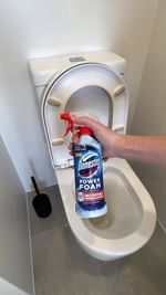 Instagram post by @labouroflovereno for Domestos. Caption reads: [...] drain has never looked more gross 🤢....