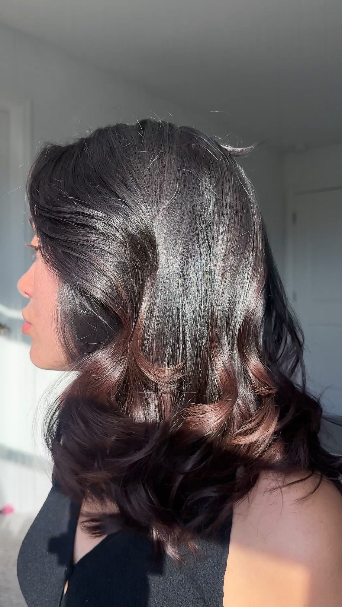 Instagram post by @bevictoriious for L'ange Hair. Caption reads: Confidence starts from within, but the way you....