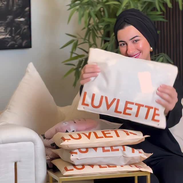 Instagram post by @eng.marwah.92 for Luvlette. Caption reads: تابعوا أحدث الصيحات من خلال البحث عن أسماء متاجر....