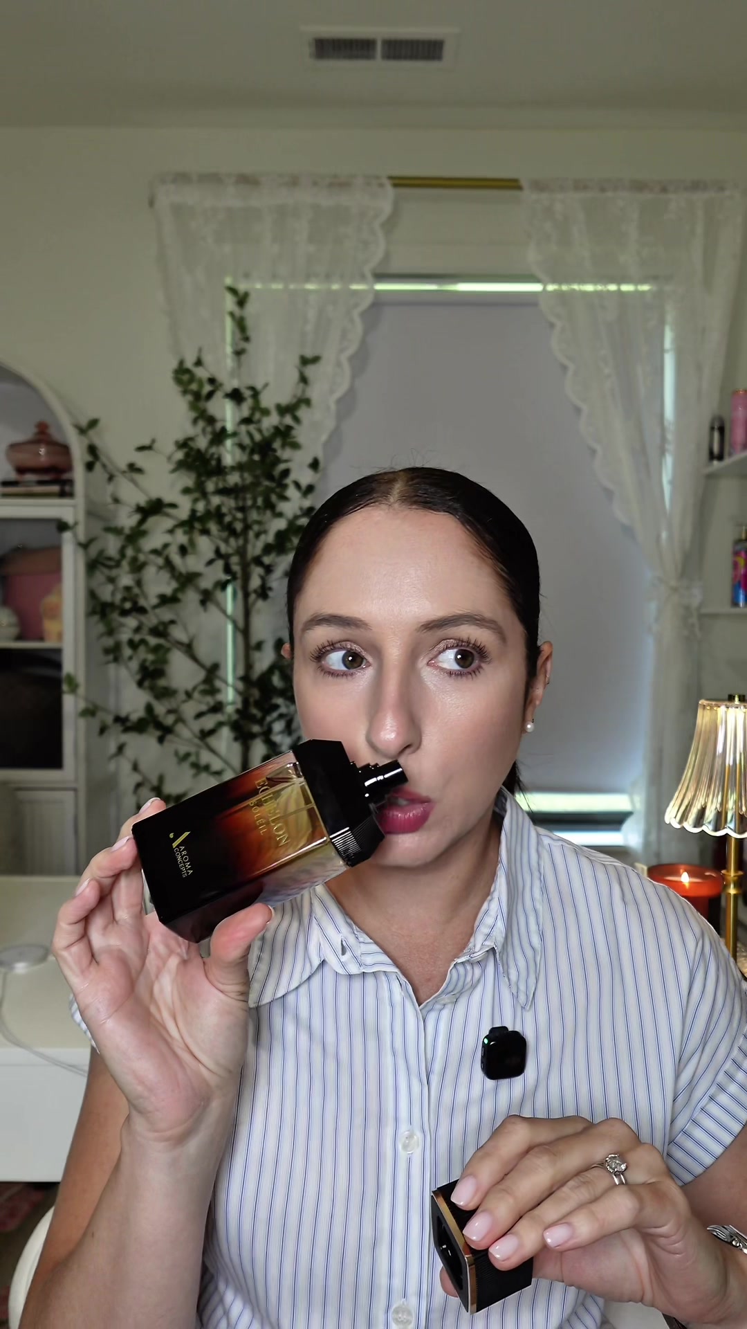 TikTok post by @scentcheckbyangie for Aroma Concepts. Caption reads: Echelon Soleil by @AROMA CONCEPTS FL Use code....