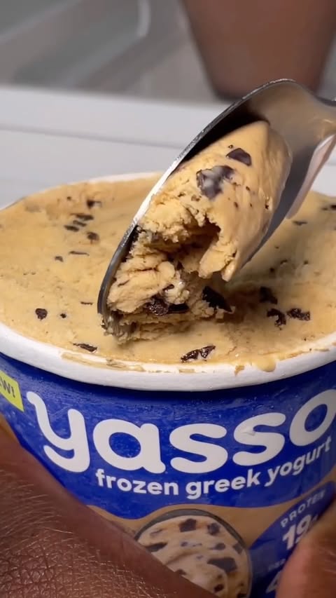 Instagram post by @adrienneshow for Yasso Frozen Greek Yogurt. Caption reads: #workingwithyasso “feel fi something nice” aka me....