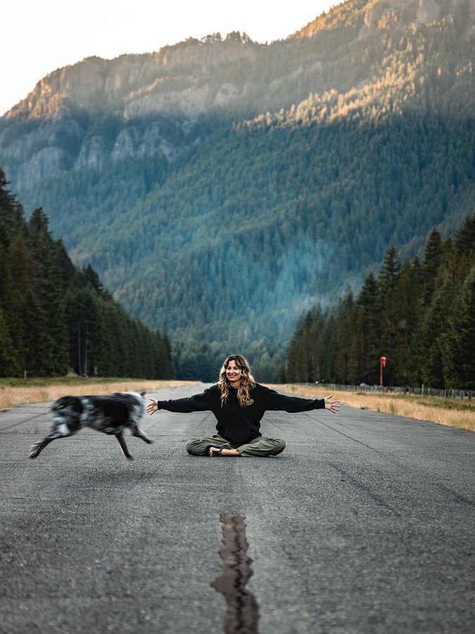 Instagram post by @huntressoffroad for Rugged Radios. Caption reads: It may not always be easy, but taking this little....