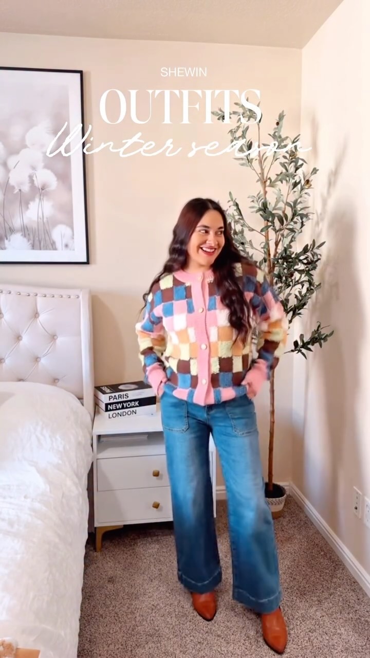 Instagram post by @arybindrup for Shewin. Caption reads: 4 cozy winter fits from @shewin_wholesale....