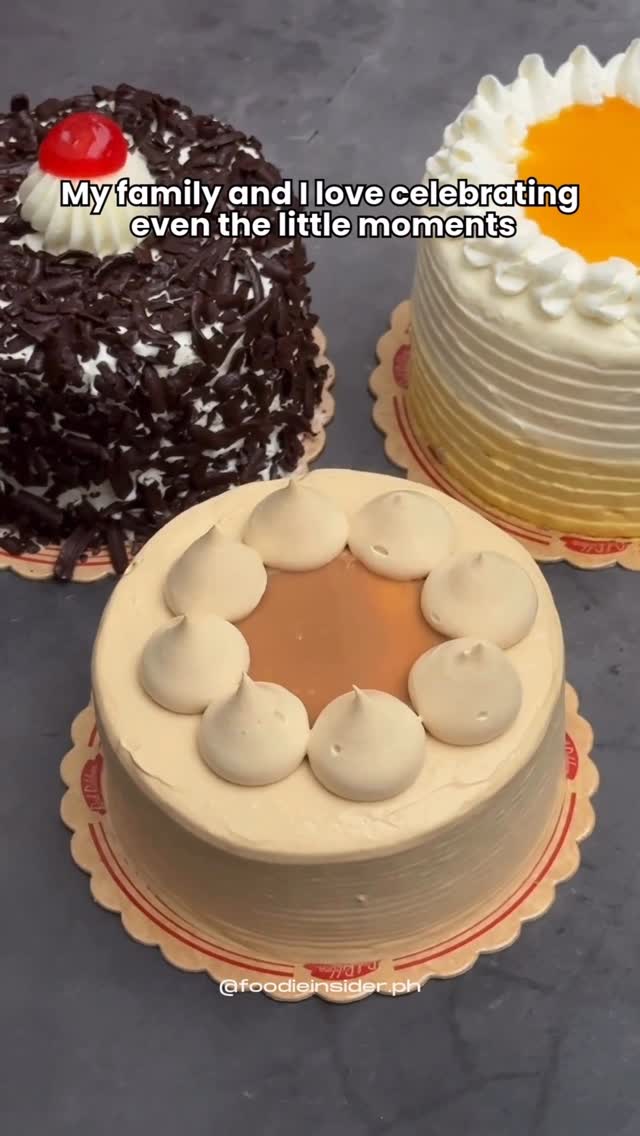 Instagram post by @foodieinsider.ph for Red Ribbon Bakeshop. Caption reads: 📍@redribbonph - Red Ribbon Petite Cakes

I’m all....