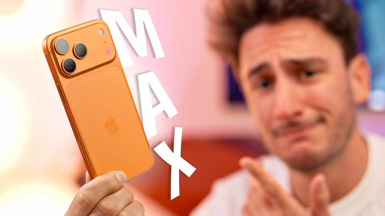 YouTube post by @TheiCollection for IPLN. Caption reads: iPhone 17 Pro Max review - (2 months later) still....