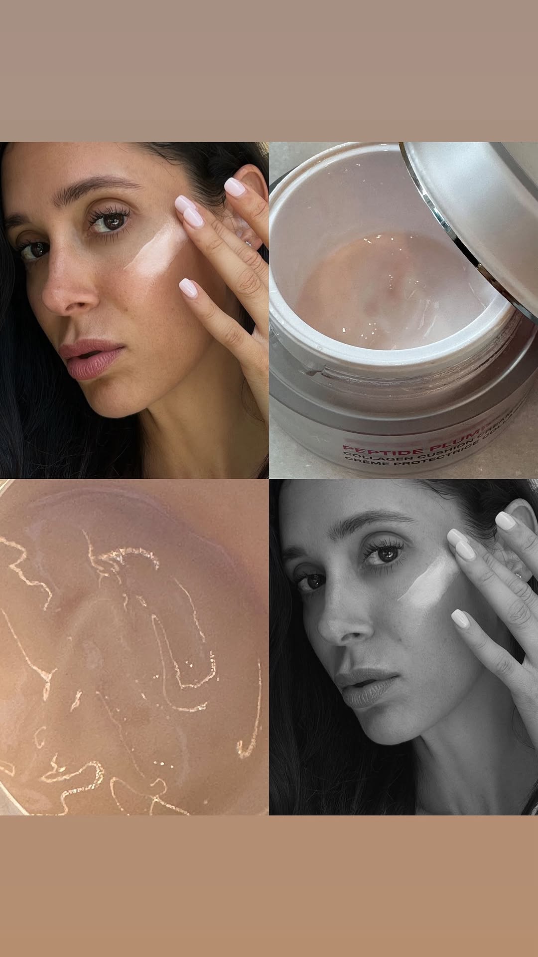 Instagram post by @lindsilanestyle for StriVectin. Caption reads: My skin hasn’t felt this plump, hydrated, & smooth....