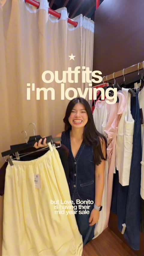 Instagram post by @sofiamanzano for Love Bonito. Caption reads: [...] even more 🫶🏻 get these outfits from....