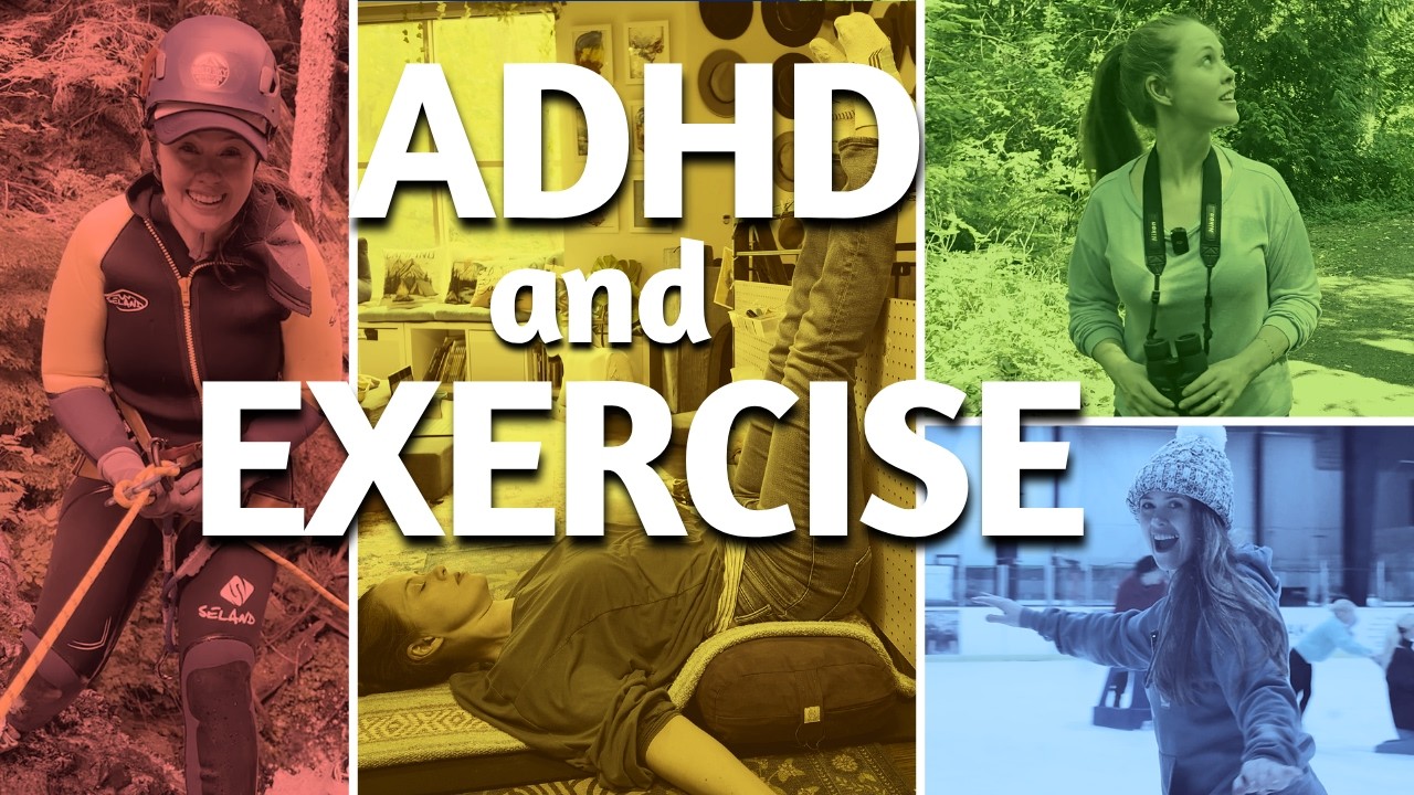 YouTube post by @HowtoADHD for Trainwell. Caption reads: The Key to Exercise When You Have ADHD.