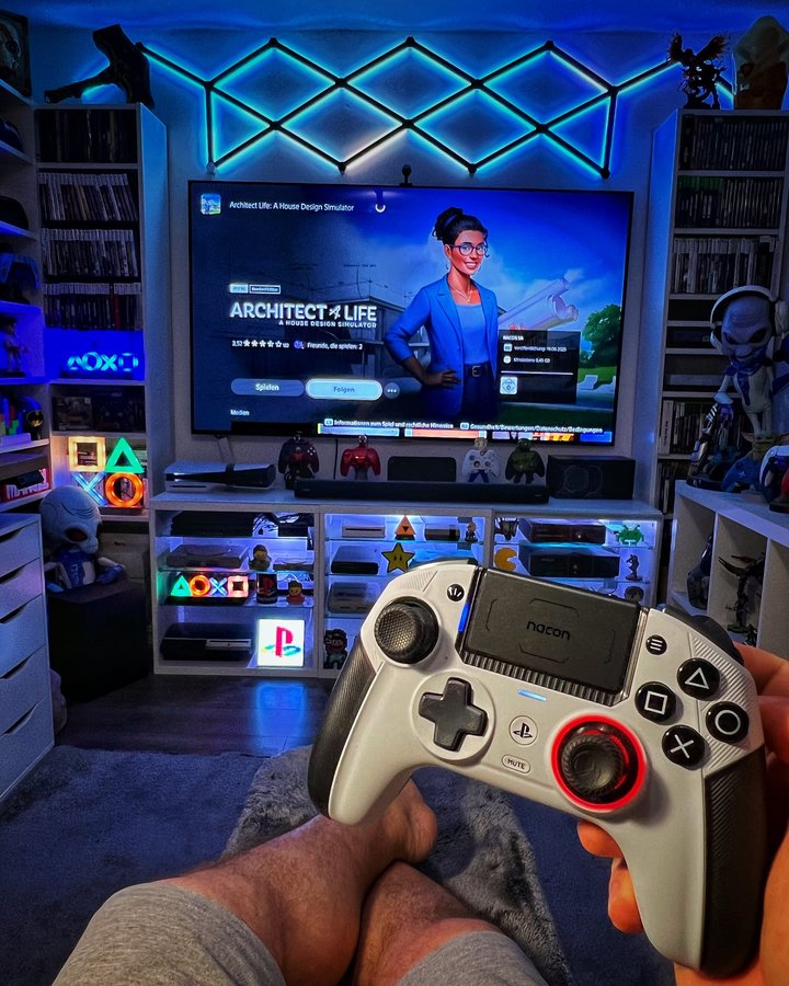 Instagram post by @sparda1981 for PlayStation DACH. Caption reads: How  does your dream house 🏡 or apartment 👀 look....