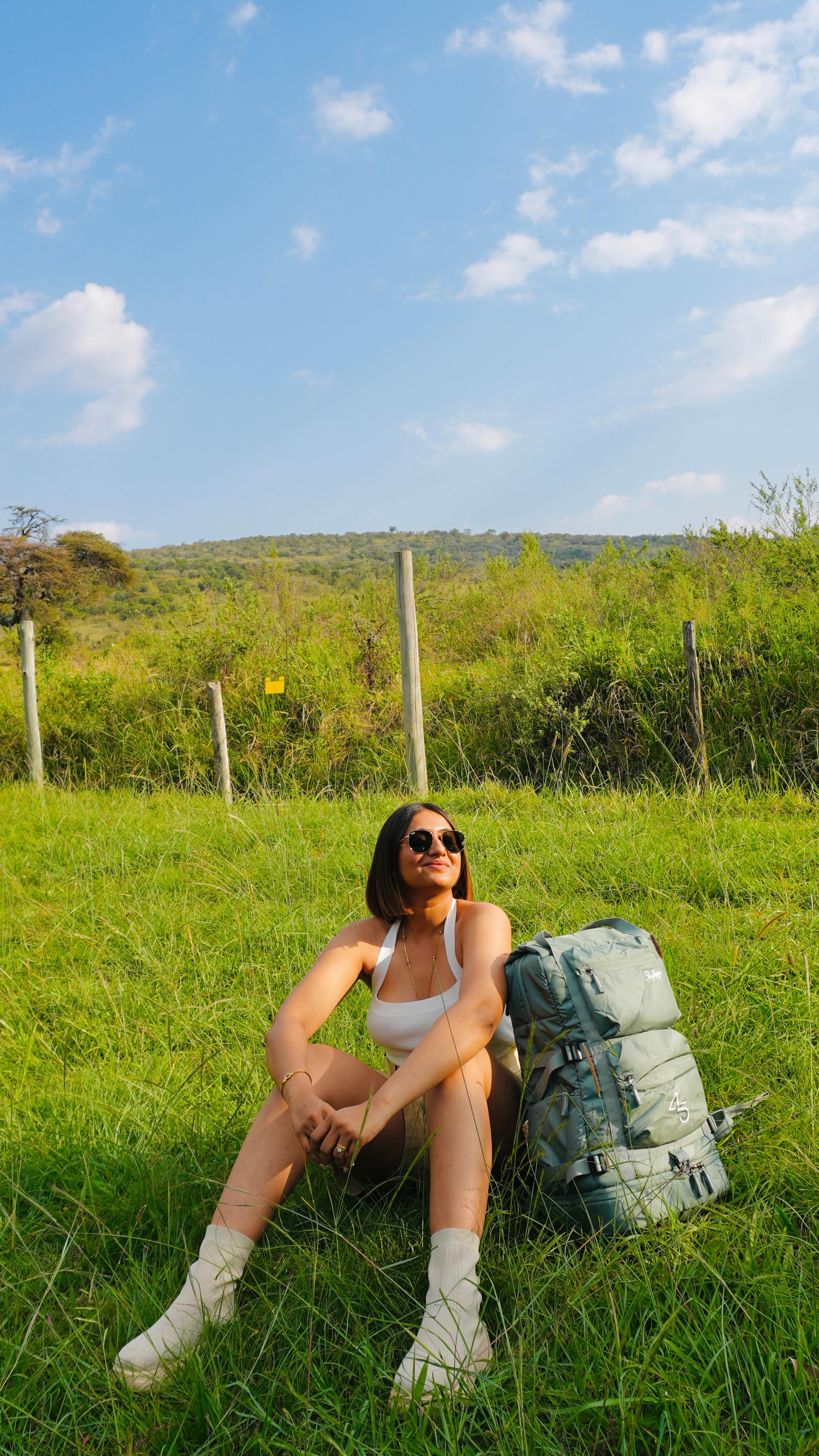 Instagram post by @thenattybrowngirl for Skybags. Caption reads: From the wild trails of Masai Mara to the rhythm....